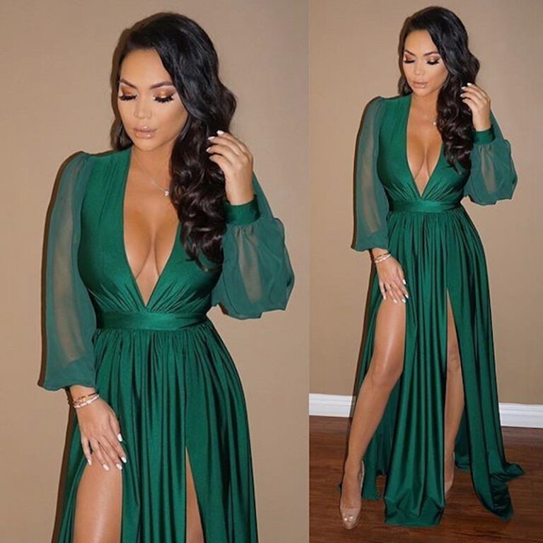 Solid Color Flowy Tie Middle East Dubai Long Dress
