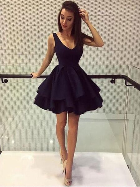 Sexy Black Homecoming Dress,Mini Prom Dresses main image 1