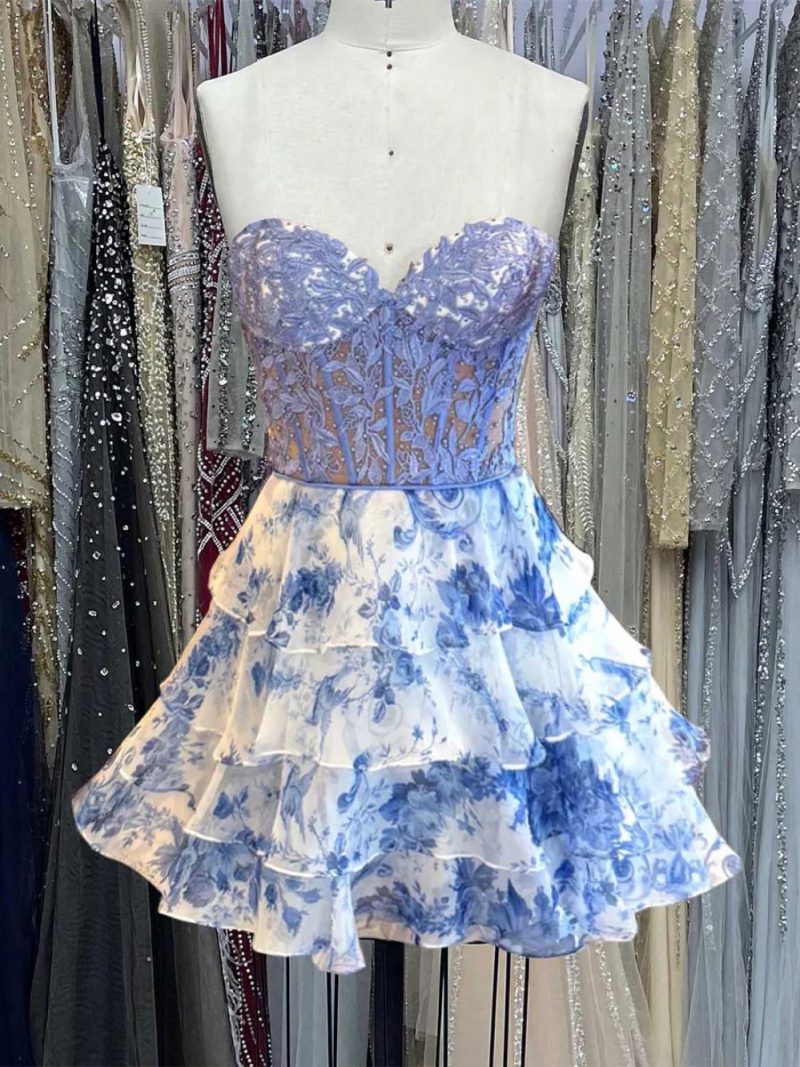sachin and babi light blue dress Cute Blue Homecoming Dresses - Blue HOCO Dresses